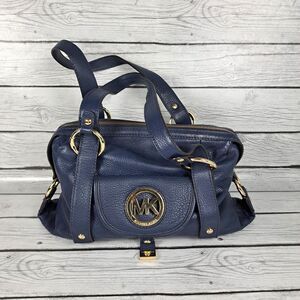 Michael Kors Navy Blue Leather Bag